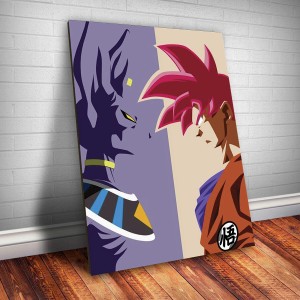 Placa Decorativa Dragon Ball Goku E Bills